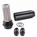 BJ 15971-AN10 Inline 44mm Fuel Filter High Flow 100 Micron Cleanable Billet