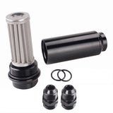 BJ 15971-AN10 Inline 44mm Fuel Filter High Flow 100 Micron Cleanable Billet