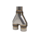 BJ 16255-Stainless Steel 3" Y-Shaped Exhaust Pipe - High Temperature Resistant, Rust-Proof, Dual Connector Enhances Horsepower and Torque