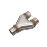 BJ 16255-Stainless Steel 3" Y-Shaped Exhaust Pipe - High Temperature Resistant, Rust-Proof, Dual Connector Enhances Horsepower and Torque