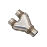 BJ 16255-Stainless Steel 3" Y-Shaped Exhaust Pipe - High Temperature Resistant, Rust-Proof, Dual Connector Enhances Horsepower and Torque