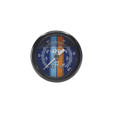 BJ 390099-Fuel Pressure Gauge - Liquid Filled Blue Face with DW Logo
