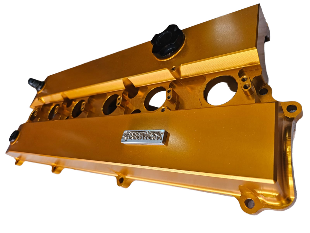 BJ 15946-SPEEDWORKS TOYOTA 2JZ-GTE VVTI SINGLE PIECE BILLET VALVE COVER GOLD