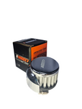 BJ 16218-CH- BOOST Vent/ Breather Air Filter Chrome 18mm
