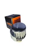 BJ 16218-CH- BOOST Vent/ Breather Air Filter Chrome 18mm