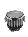 BJ 16219-CH- BOOST Vent/ Breather Air Filter Chrome 15mm