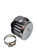 BJ 16219-CH- BOOST Vent/ Breather Air Filter Chrome 15mm