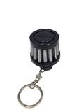BJ 16220-CH-BOOST Car Air Filter Keychain CHROME
