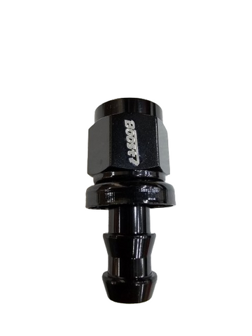 BJ 15638-BOOST AN6 6AN Straight Hose End Fitting Push Lock / Push On Adapter Black