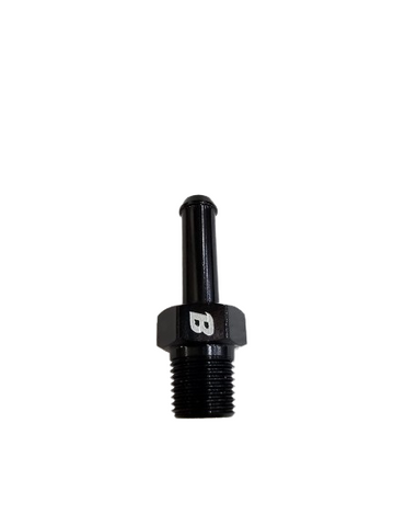 BJ 15653-BOOST 1/4" x 1/8" NPT Male NPT to Hose Barb Straight Adapter Fitting BLACK