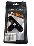 BJ 15769-BOOST AN8 AN-8 8AN Tee T-Piece Adapter Male Flare Union Aluminum Fitting Black