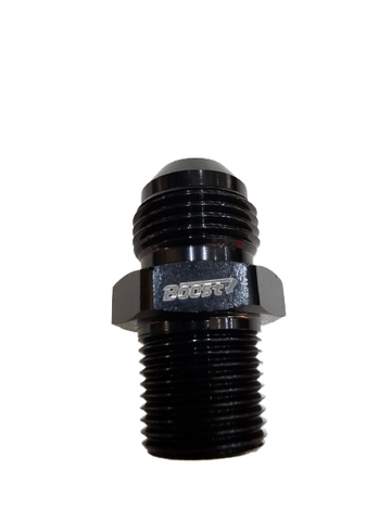 BJ 15696-BOOST-8AN Aluminum Adapter, -8AN Male to 3/8" NPT Male