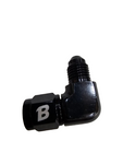 BJ 15658-BOOST -4AN Female to -4AN Male 90 Degree Swivel Adapter (AN to AN) - Anodized Black