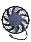 BJ 15817-BOOST FAN Automotive 11" Low Profile 12V Electric Puller Fan Curved Blades