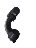 BJ 340081-BOOST-16 AN AN 16 90 Degree Swivel Hose End Fitting Adapter Aluminum Alloy Black