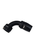 BJ 340081-BOOST-16 AN AN 16 90 Degree Swivel Hose End Fitting Adapter Aluminum Alloy Black