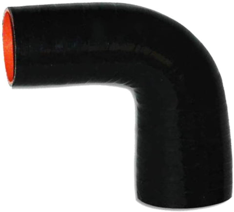 BJ 15028-High Quality 5 layer - 90 Degree Elbow Silicone Hose Reducer - 3" By 4" - Universal