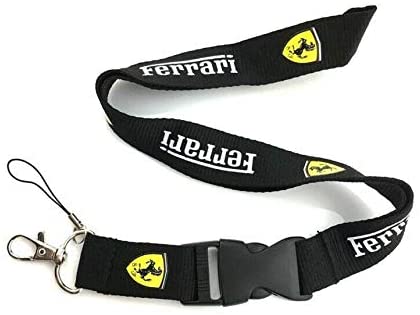 BJ 05025-Ferrari Neck Strap Lanyard Car Logo Key Chains Cellphone ID Cord Holder