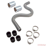 BJ 14259-48 "Stainless Steel Radiator Flexible Coolant Water Hose Kit With Universal Caps