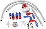 BJ 14053-Fuel Pressure Regulator, Universal Adjustable Fuel Pressure Regulator Kit