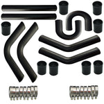 BJ 14329-Black Aluminium Intercooler Pipe Kit -2.5 Inches - Universal