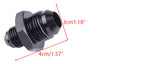 BJ 14946-AN8 to AN6 Straight Male Flare Reducer Fitting Adapter