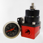 BJ 14053-Universal Adjustable Fuel Pressure Regulator Oil 100psi Gauge AN 6 Fitting End