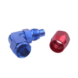 BJ 340025-AN8 OIL FUEL LINE HOSE END FITTING 90 DEGREE ANOIZED ALUMINUM