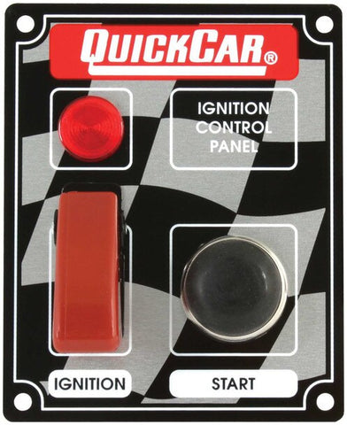 BJ 370008-Quickcar 50-053 Flag Plate, 1 Switch 1 Button w/ Flip Cover & Light