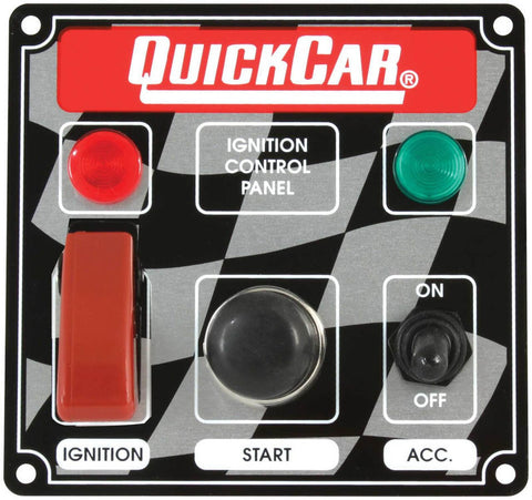 BJ 370009-Quickcar 50-023 Flag Plate, 2 Switches & 1 Button w/ Flip Cover & Lights