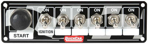 BJ 370011-Quickcar 50-165 Flag Plate, 6 Switches & 1 Button