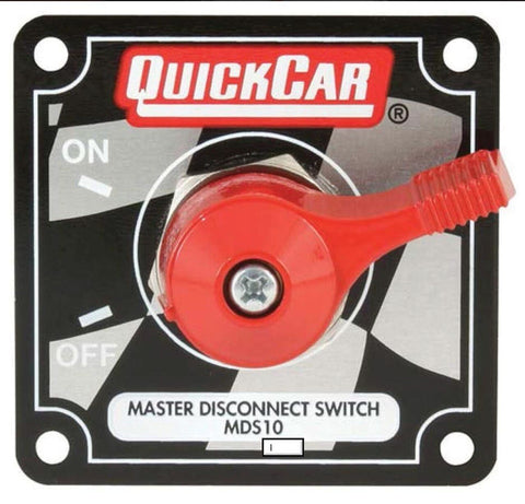 BJ 370031-Quickcar 55-012 Alternator Master Disconnect Switch with Flag Plate