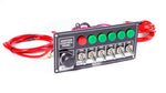 BJ 370040-Quickcar 50-866 Black Plate, 6 Switches & 1 Button w/ Lights