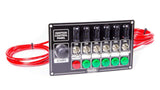 BJ 370045-Quickcar 50-164 Black Plate, 6 Switches & 1 Button Fused & Lit