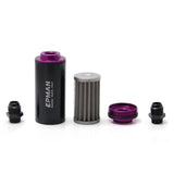 BJ 14027-Aluminum High Flow Fuel Filter AN10 Black with 100 Micron