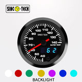 BJ 14953-SincoTech 2 inch 7 Colors Digital LED Water Temperature Gauge 6364S