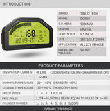 BJ 14538-DO908 Car Dash Race Display rally Gauge Sensor Kit Dashboard LCD Screen 9000RPM