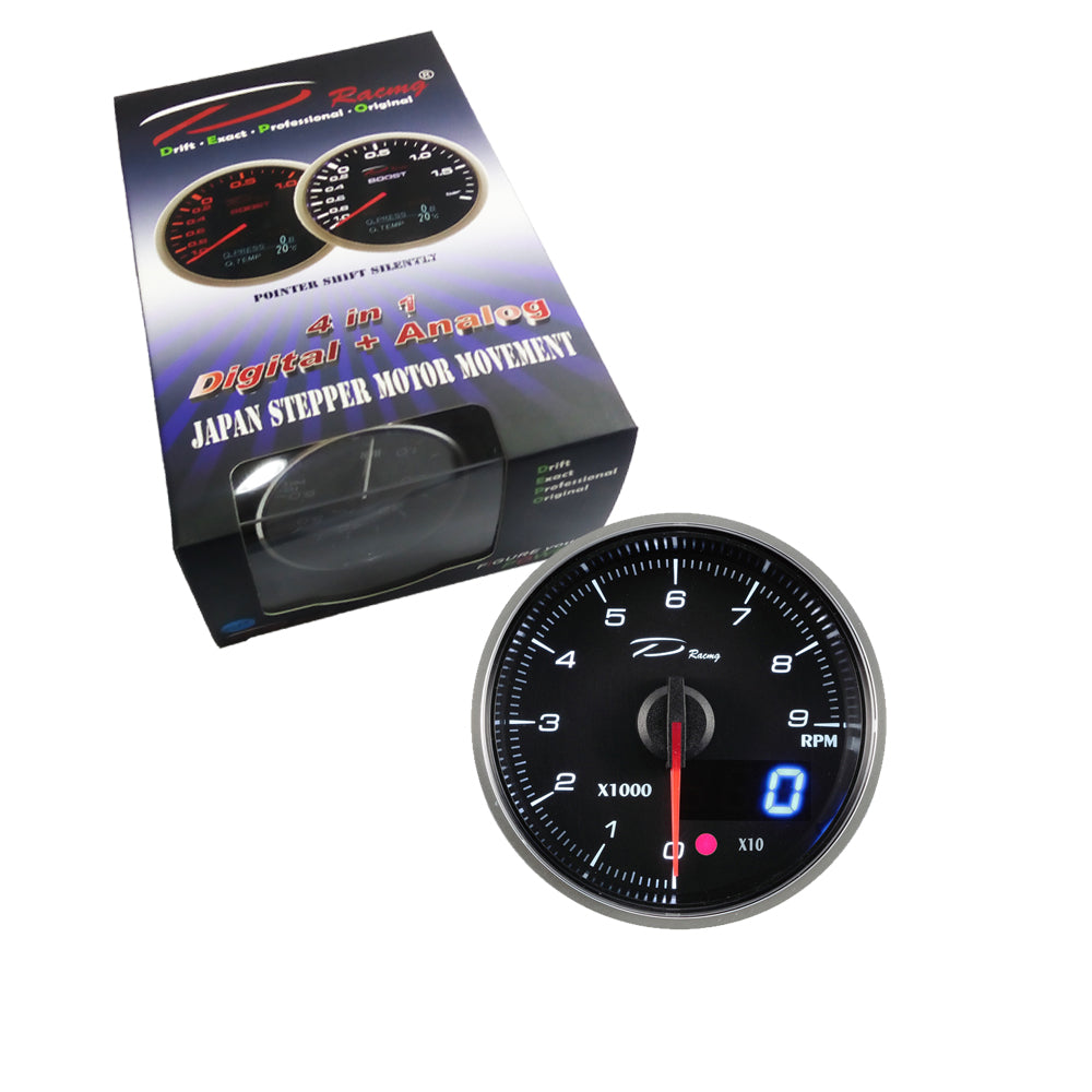 BJ 22074-D Racing DX-Series 60MM Peak RPM Gauge with Waterproof Sensor ...