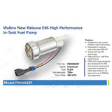 BJ 01256-Walbro 450LPH Fuel Pump High Pressure TIA485-2 F90000267 (Universal E85 Ethanol) TI Automotive